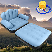 Надувне крісло ліжко для дому та кемпінгу Портативний м'який диван матрац для відпочинку з насосом