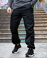 Штани Softshell для чоловіків чорного кольору з резинками на манжетах ПП7936 ТМ