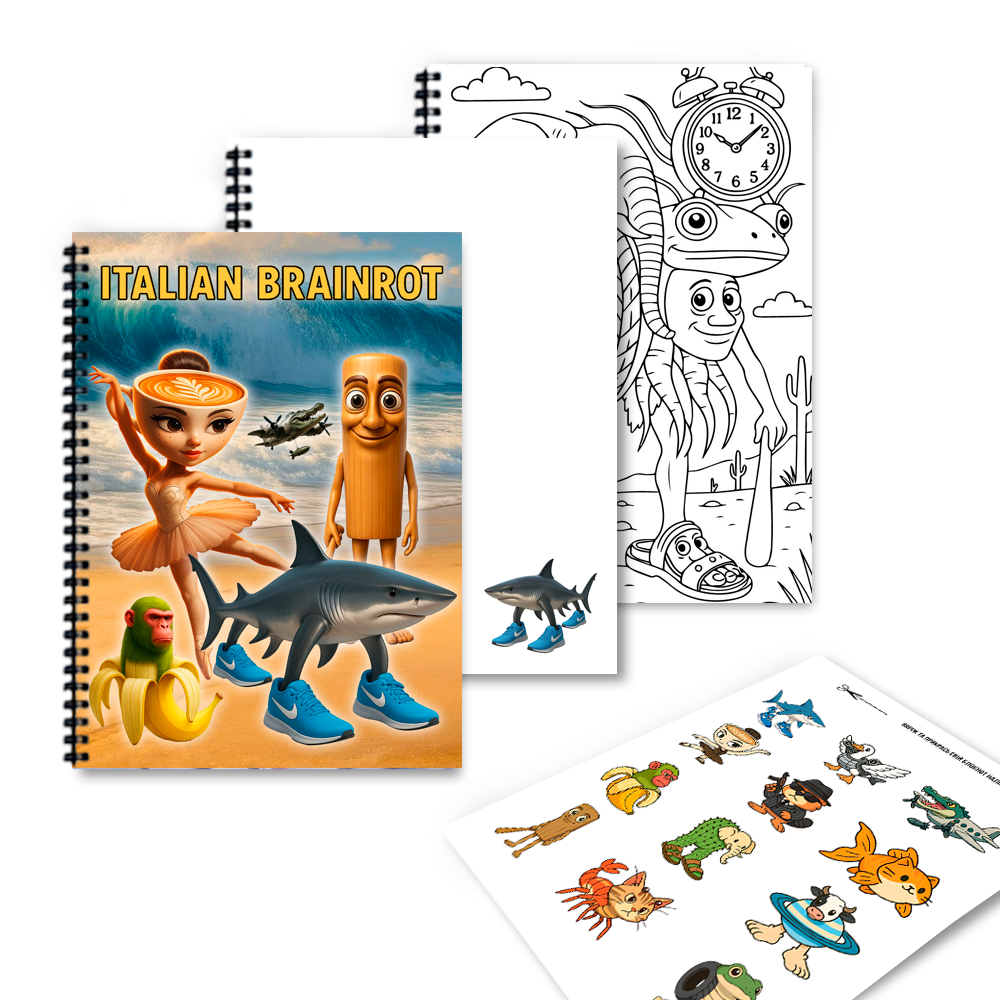 Блокнот "Italian brainrot" (білі аркуші), фото 1