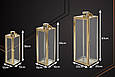 Набір золотих скляних ліхтарів, камінний декор RUHHY 26476, фото 5