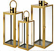 Набір золотих скляних ліхтарів, камінний декор RUHHY 26476, фото 8