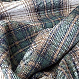 Сорочкова фланель клітинка з начісом зелено-коричнева, фото 7
