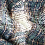 Сорочкова фланель клітинка з начісом зелено-коричнева, фото 5