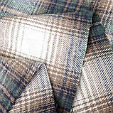 Сорочкова фланель клітинка з начісом зелено-коричнева, фото 8