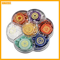 Rest Набір каменів 7 чакр для медитацій натуральний камінь енергетичний кристал для балансу чакр