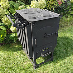 Буржуйка тривалого горіння "Годувальниця" з конвекцією і варильною поверхнею, сталь 4мм