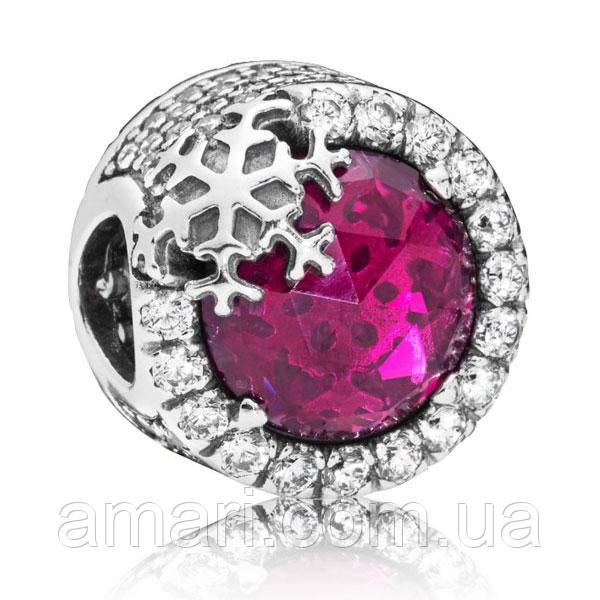 Срібний шарм Пандора "Сяйна сніжинка" 797555NCC, фото 1