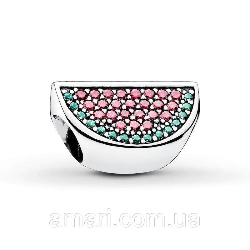 Срібний шарм Пандора "Watermelon" 791901CZR, фото 1