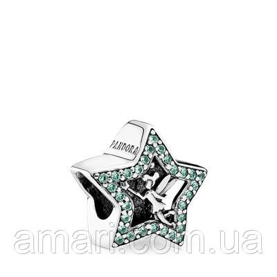 Срібний шарм Пандора Disney "Tinker Bell Star" 791920NPG, фото 1