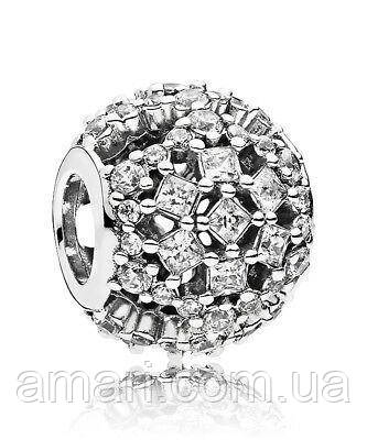 Срібний шарм Пандора "Снігоспад" 796378CZ, фото 1