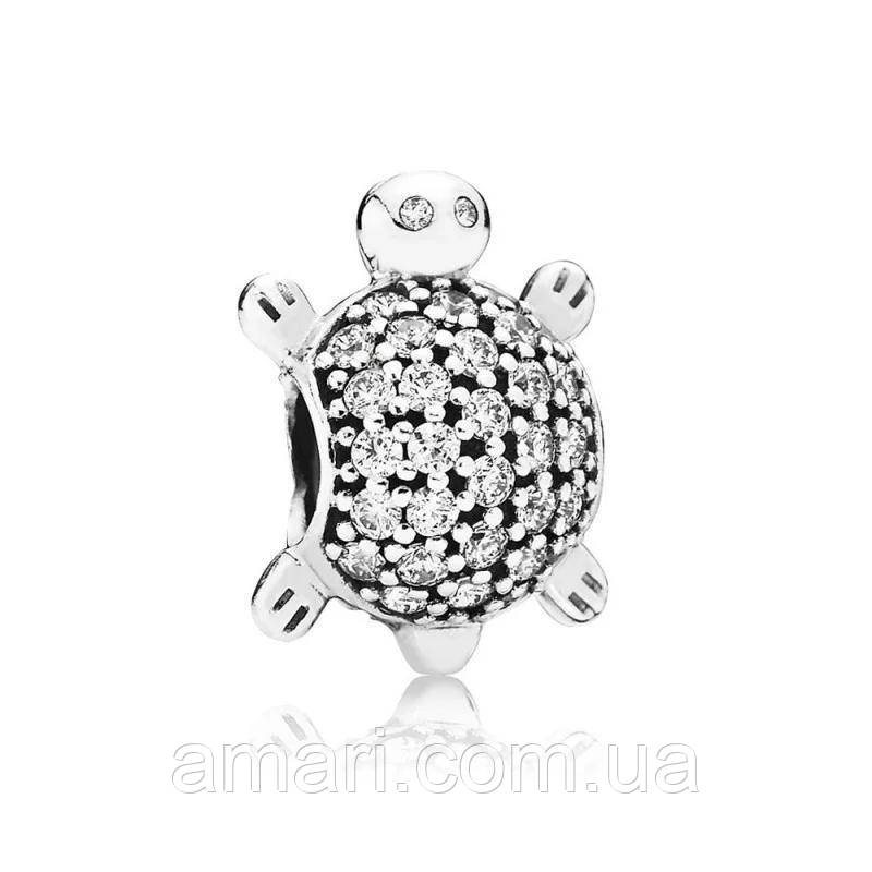 Срібний шарм Пандора "Морська черепаха" 791538CZ, фото 1