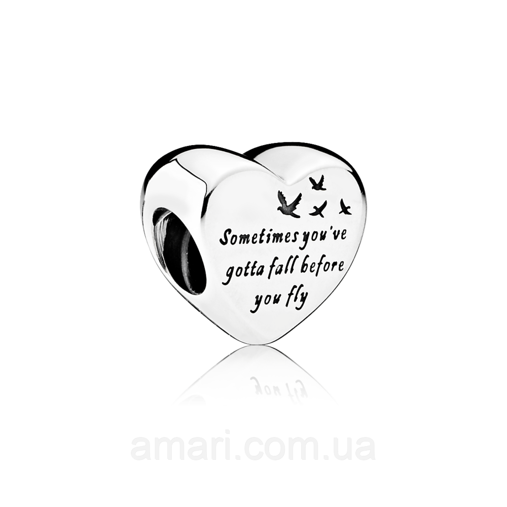 Срібний шарм Пандора "Серце свободи" 791967, фото 1