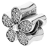 Срібний шарм Пандора "Свердлогаряча ромашка" 791480CZ, фото 2