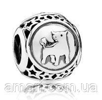Срібний шарм Пандора "Тілець", фото 1