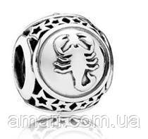 Срібний шарм Пандора "Скорпіон", фото 1