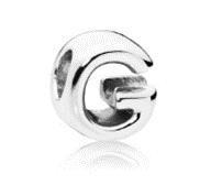 Срібний шарм Пандора "буква G", фото 1