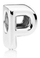 Срібний шарм Пандора "буква Р", фото 1