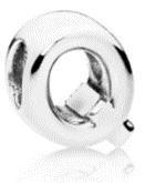 Срібний шарм Пандора "буква Q", фото 1