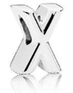 Срібний шарм Пандора "буква Х", фото 1