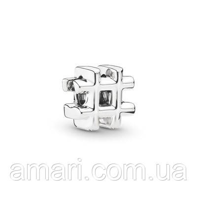 Срібний шарм Пандора "Hashtag", фото 1