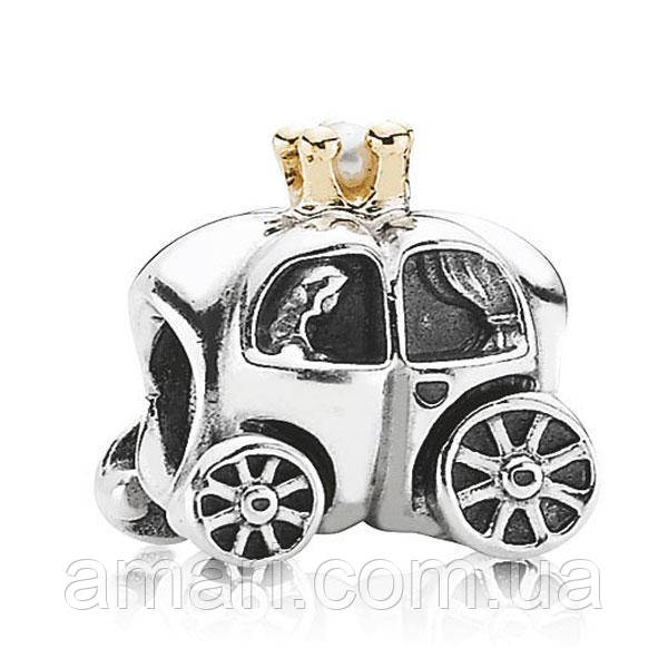 Срібний шарм Пандора "Карета" 790598P, фото 1