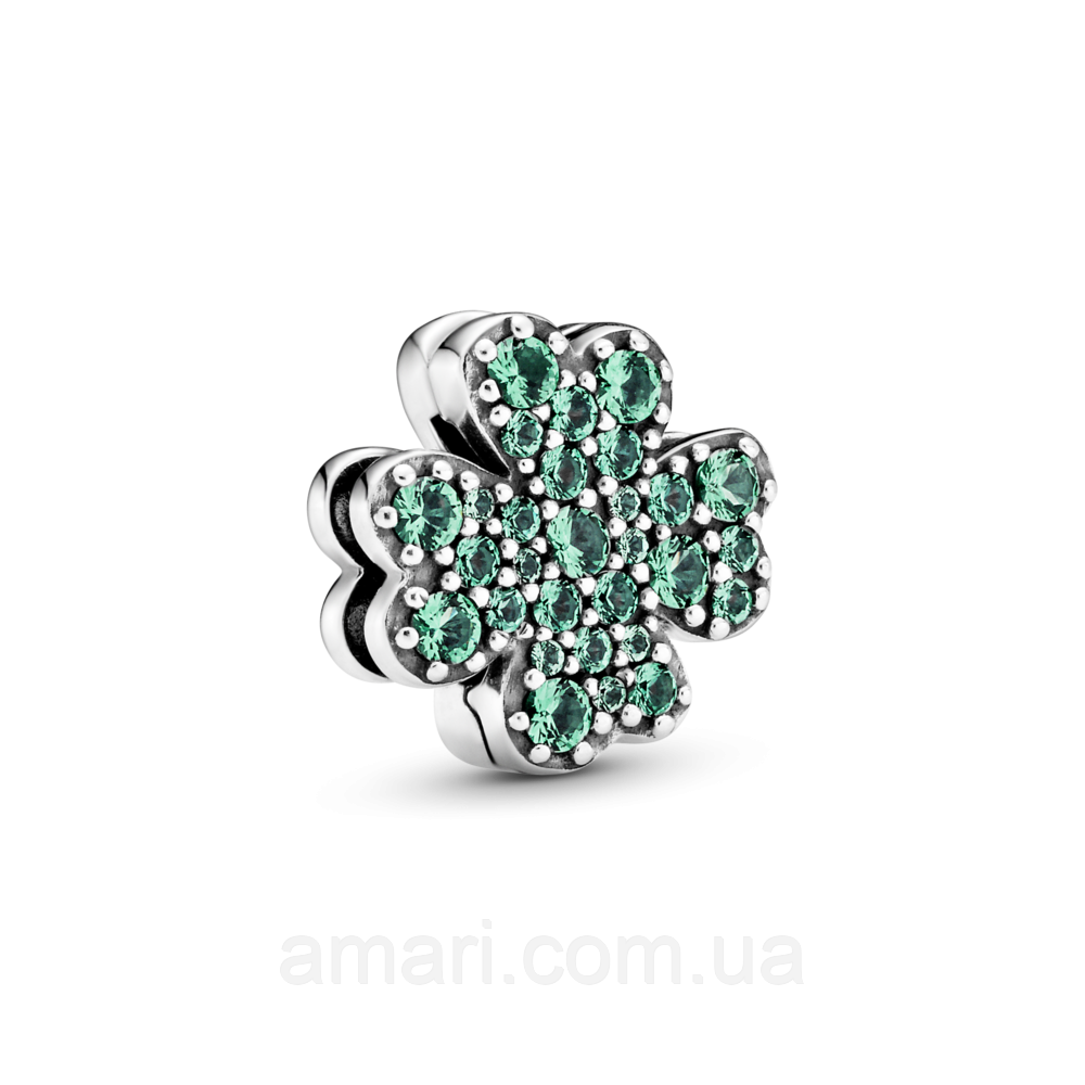 Срібний шарм Пандора "Четирехлиста конюшина" 798601C01, фото 1