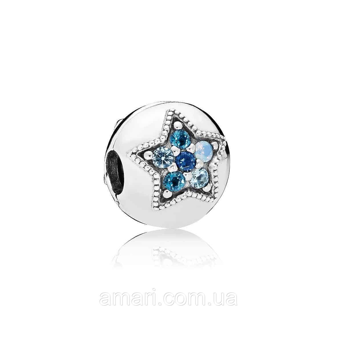 Срібний шарм Пандора "Яскрава зірка" 796380NSBMX, фото 1