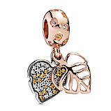 Срібний шарм Пандора "Осінні листя" 788247CZ, фото 2