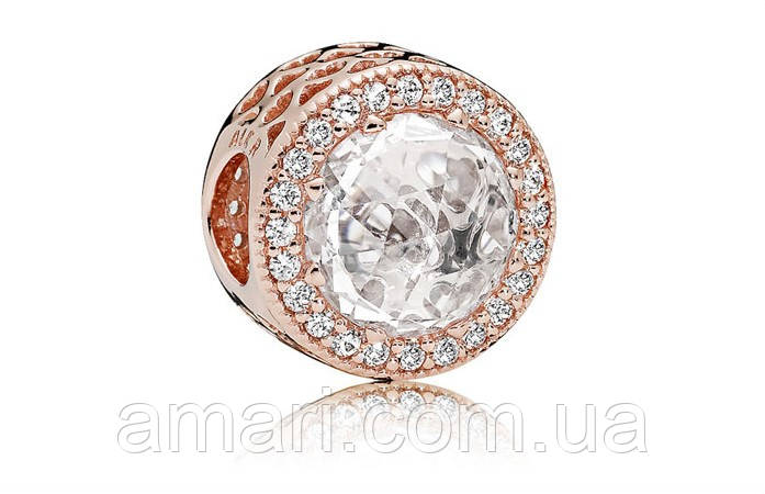 Срібний шарм Пандора "Сяйливі серця" 781725CZ, фото 1