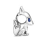 Срібний шарм Пандора «Лисиця з блакитними очима» 799096C01, фото 3