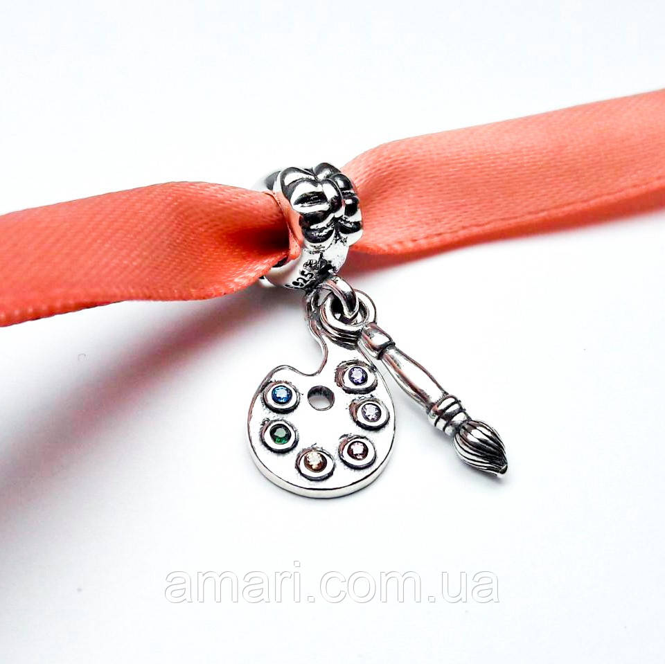 Срібний шарм Пандора «Палітра» 791268CZMX, фото 1