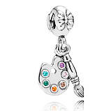 Срібний шарм Пандора «Палітра» 791268CZMX, фото 2