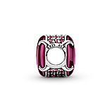 Срібний шарм Пандора "Фуксій овальний кавошон" 799309C01, фото 4