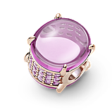 Срібний шарм Пандора "Рожевий овальний кавошон" 789309C02, фото 3