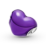 Срібний шарм Пандора "Пурпурне серце" 799291C01, фото 3