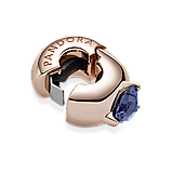 Срібний шарм Пандора-кліпса Пандора "Синє серце солітер" 789203C02, фото 3