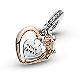 Срібний шарм Пандора "Серце та троянда" 789290C01, фото 2