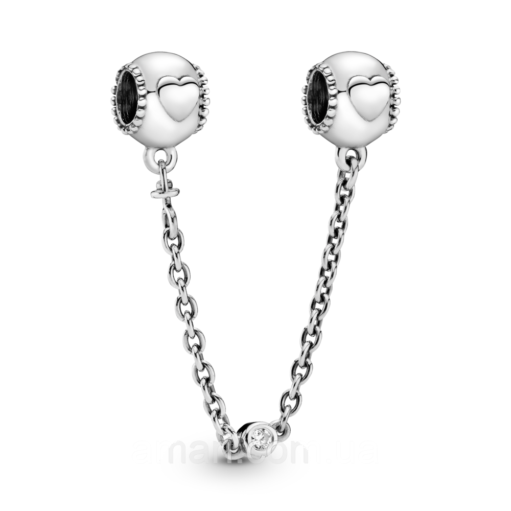 Срібний захисний ланцюжок Пандора 796457CZ, фото 1