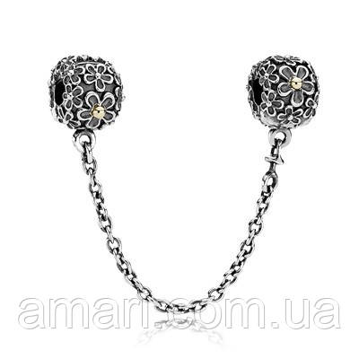 Срібний захисний ланцюжок Пандора "Букет" 790864, фото 1