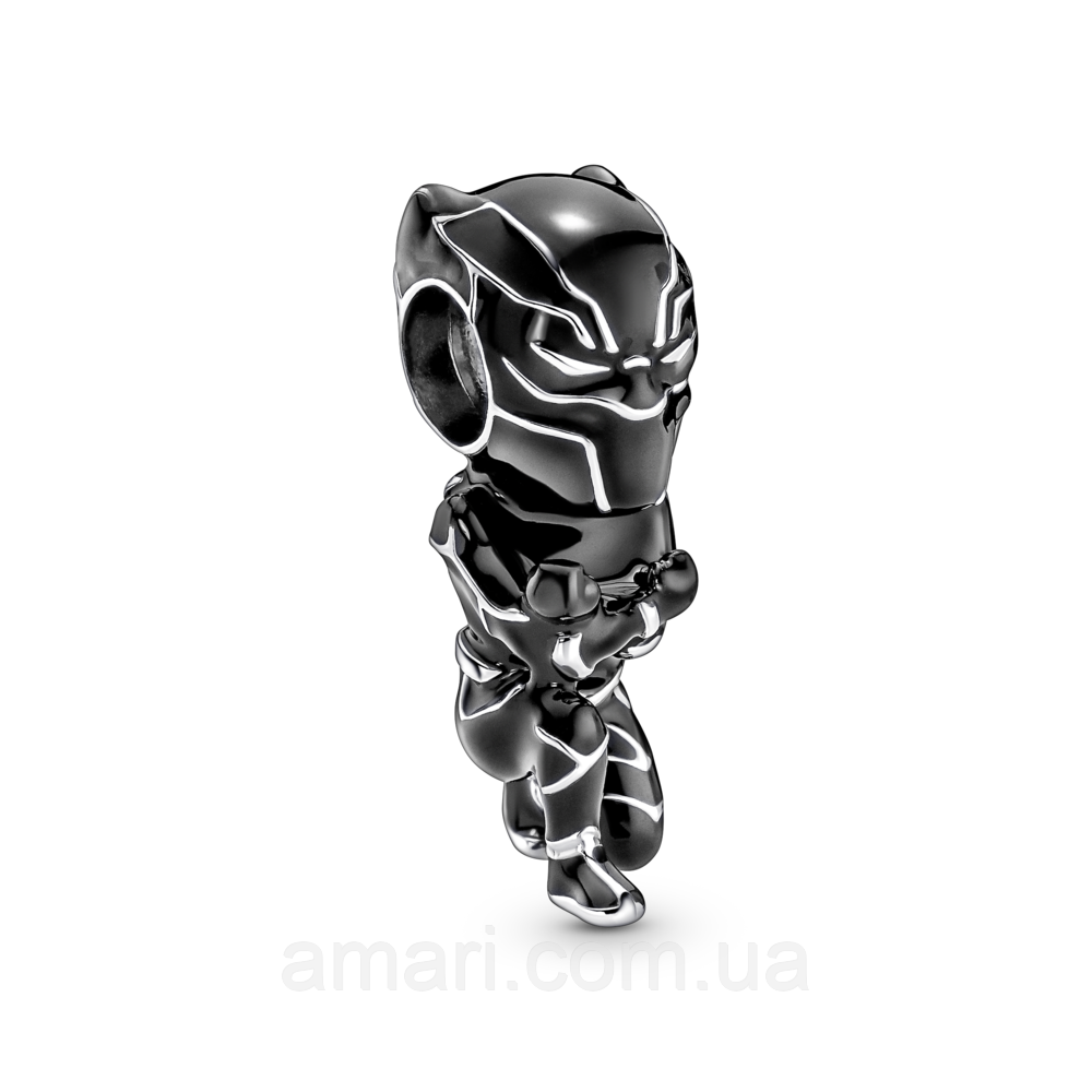 Срібний шарм Пандора "Чорна Пантера" 790783C01, фото 1