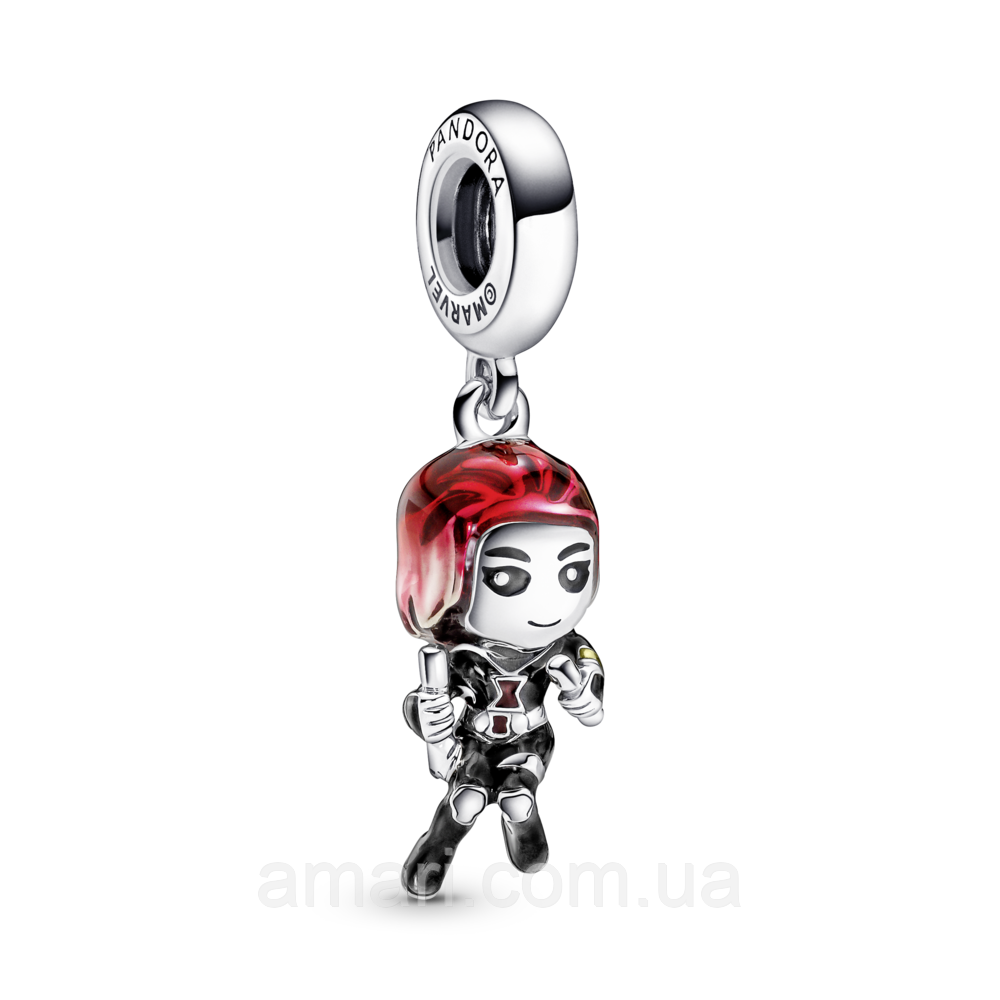Срібний шарм Пандора "Чорна Вдова" 790785C01, фото 1
