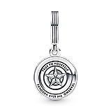 Срібний шарм Пандора "Щит капітана Америки" 790780C01, фото 2