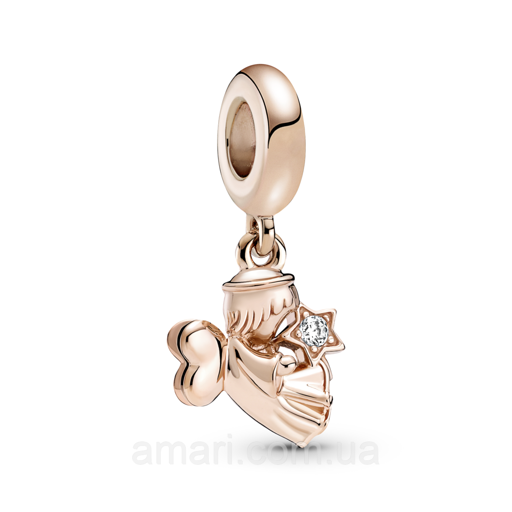 Срібний шарм Пандора "Ангел із крилами-сердечками" 789650C01, фото 1