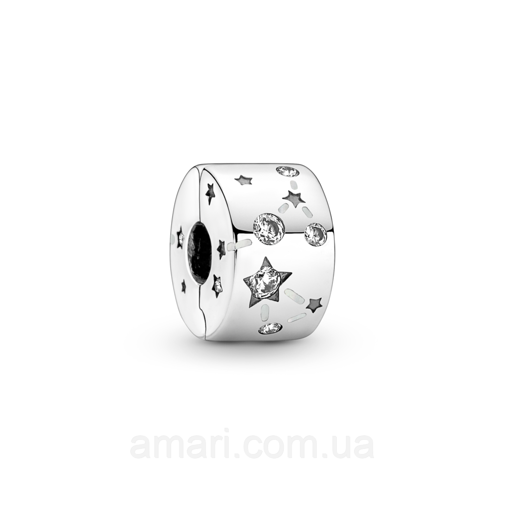 Срібний шарм Пандора "Зори та галактики", фото 1