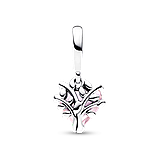 Срібний шарм Пандора "Сімейне дерево та рожеве серце", фото 2