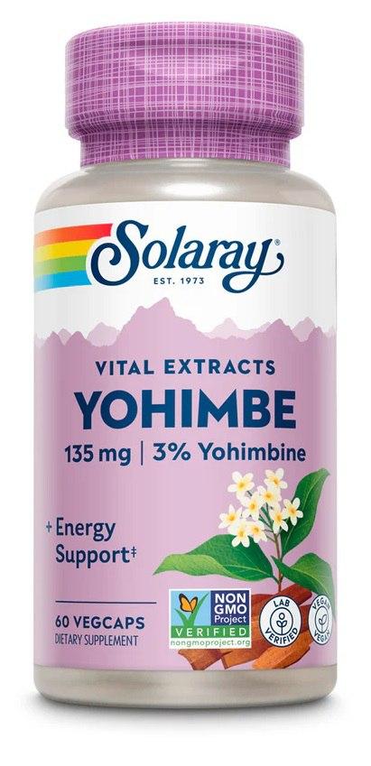 Екстракт йохімбе Solaray Yohimbe 135 mg 60 Caps