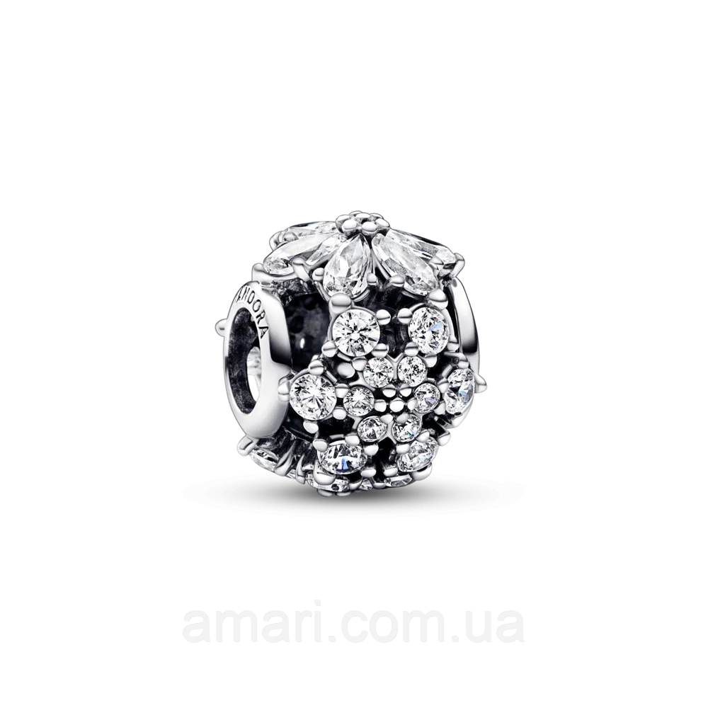 Срібний шарм Пандора "Блискучий гербарій" 792383C01, фото 1