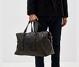 Чоловіча дорожна сумка саквояж David Jones (7920) сіра, фото 3
