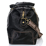 Чоловіча дорожна сумка саквояж David Jones (7920) чорна, фото 3