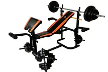 Лавка зі штангою та гантелями (набір)